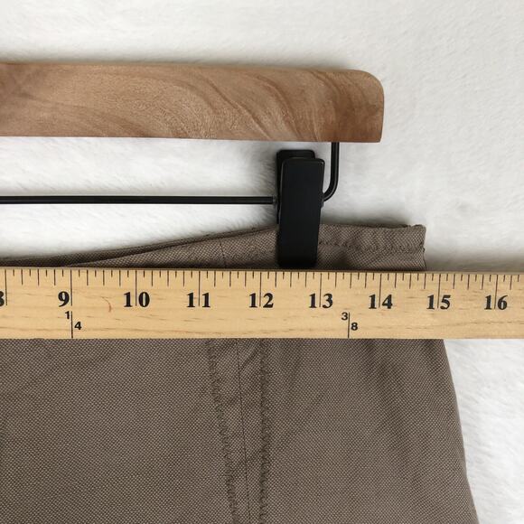 DANTENDORFER Linen Cotton Pleated Skirt Sz 6 29" Toasted Barley‎ Preppy Lined - Picture 7 of 10